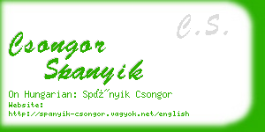 csongor spanyik business card